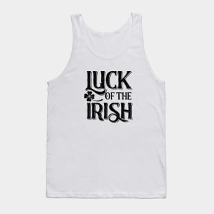 Saint Patrick Luck of the Irish Black Vintage Tank Top